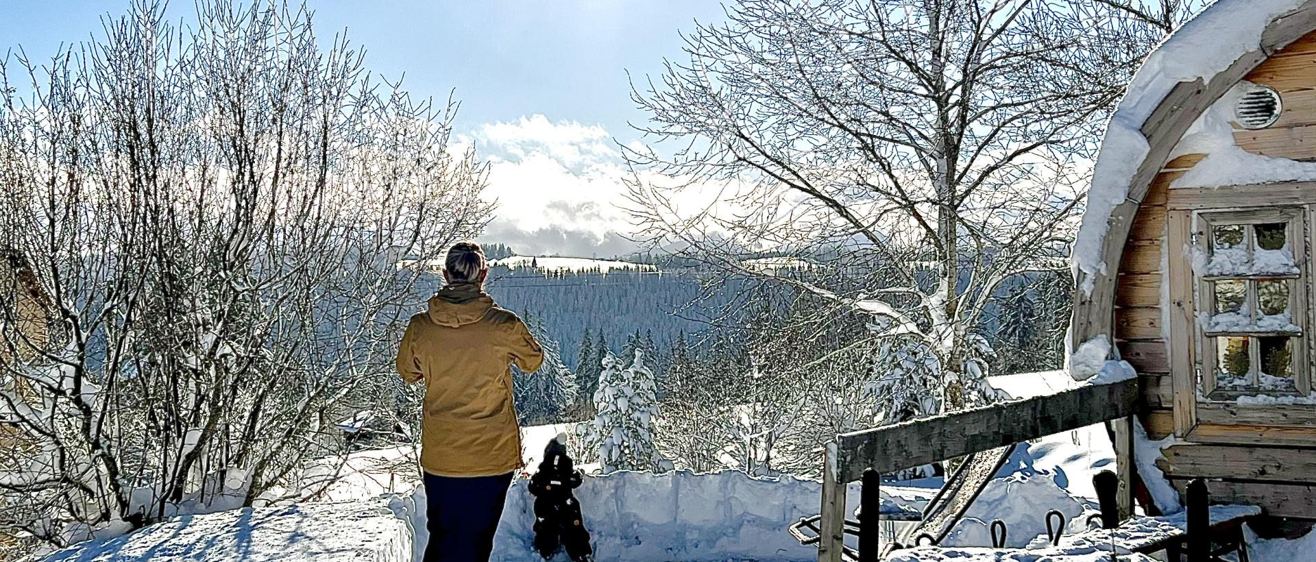 Vue Tiny House Hivers détente Val de Travers