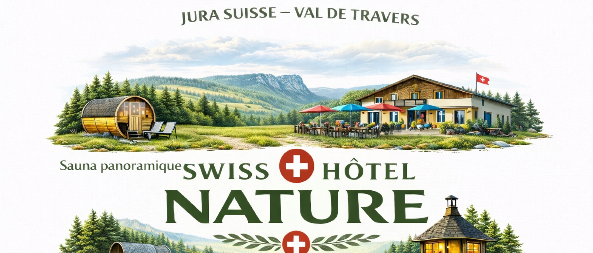logo hotel les cernets val de travers jura suisse nature