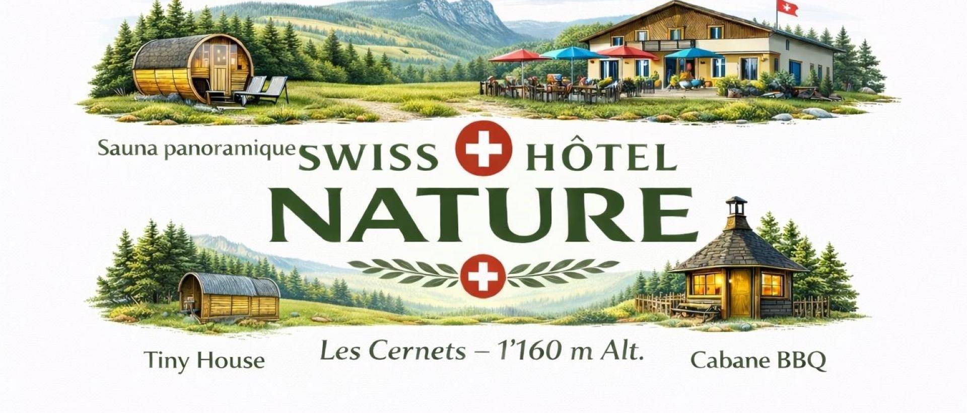 Logo Hôtel Restaurant Les Cernets nature Jura suisse au Val de Travers