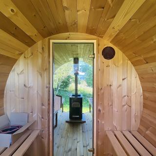 Tonneau Sauna intérieur