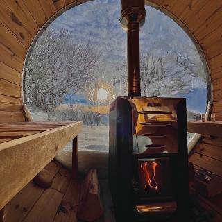 Tonneau Sauna au Feu de Bois