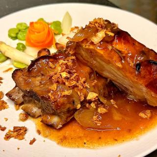 Ribes de Porc Mango Chutney gingembre 