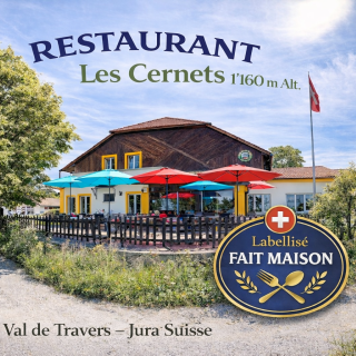 logo restaurant les cernets label fait maison nature val de travers jura suisse nature