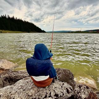 lac des tailleres peche automne vagues orageux brevine
