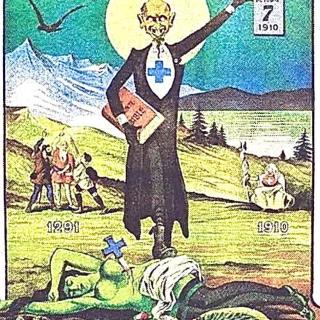 affiche historique de l'interdiction de l'absinthe en Suisse en 1910 liée au Val de Travers