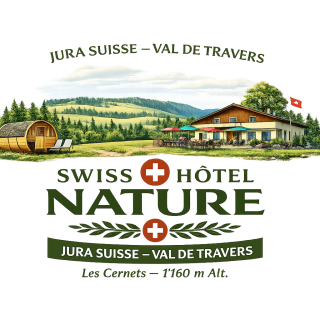 Logo Hôtel Les Cernets Jura suisse Val de Travers nature 