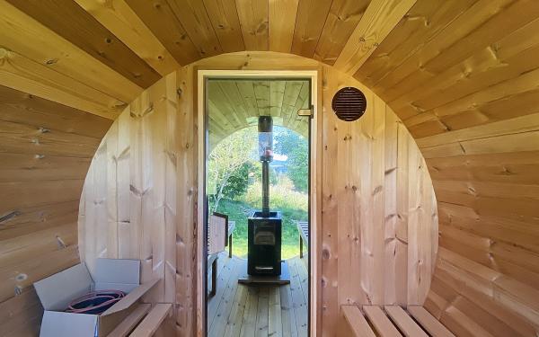 Tonneau Sauna intérieur