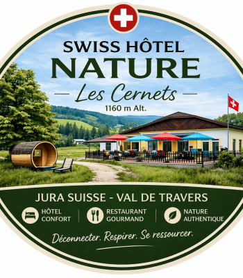 Logo Swiss Hôtel Les Cernets Nature Jura suisse au Val de Travers